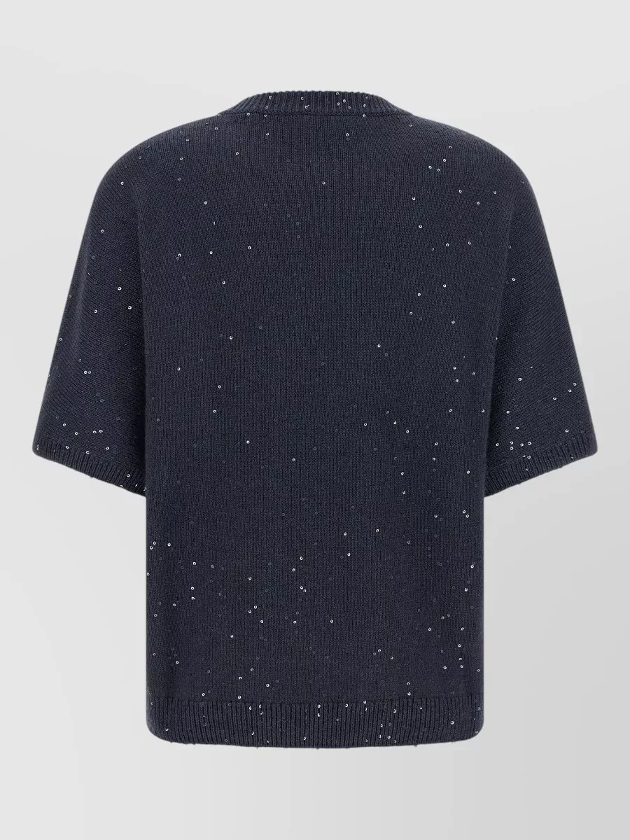 Brunello Cucinelli Cashmere Silk Short-Sleeve Sweater
