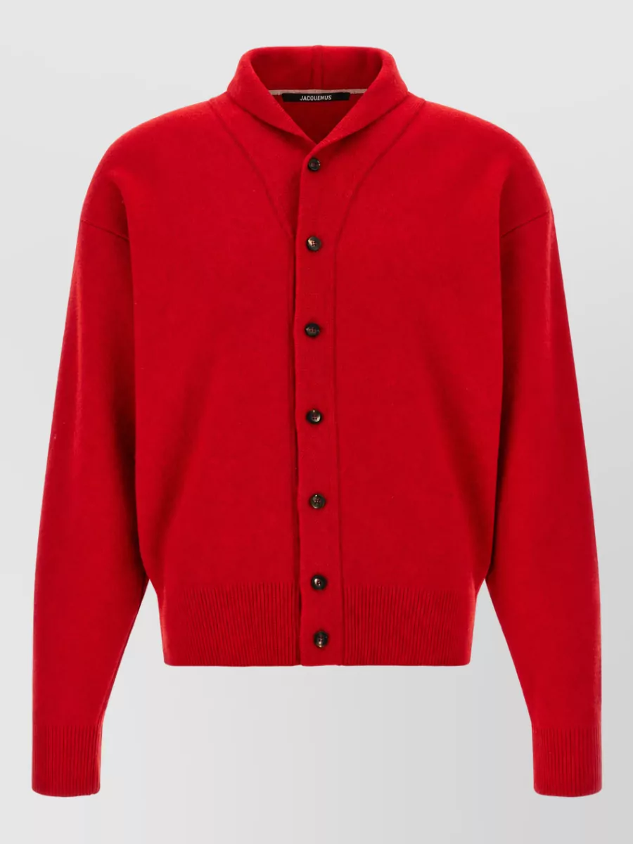 Jacquemus cashmere-blend ribbed shawl-collar cardigan