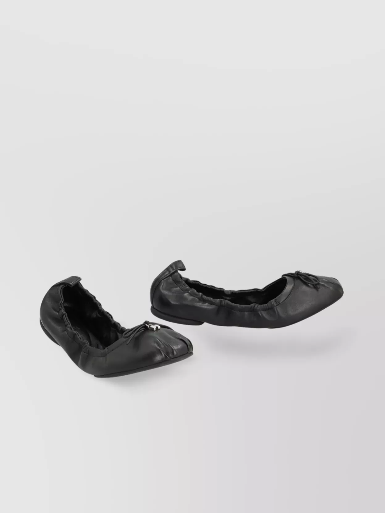 Hogan Leather Ballet Flats Round Toe