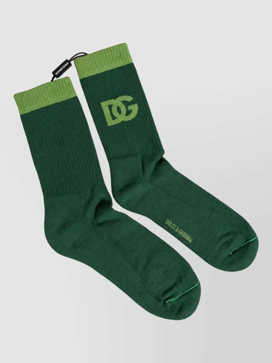 Dolce&Gabbana Logo Mid Calf Socks