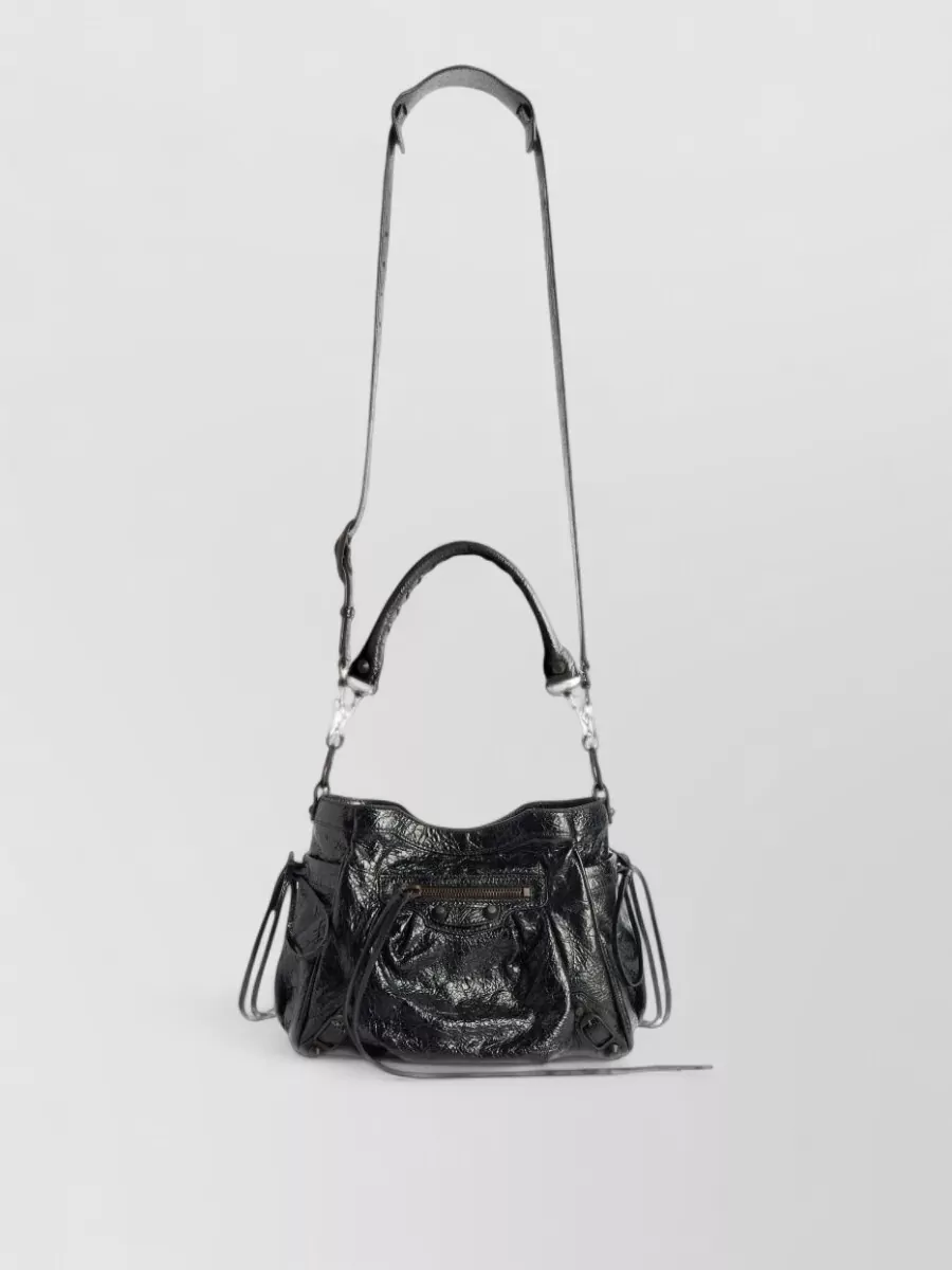 Balenciaga Crush Lamb Leather Shoulder Bag