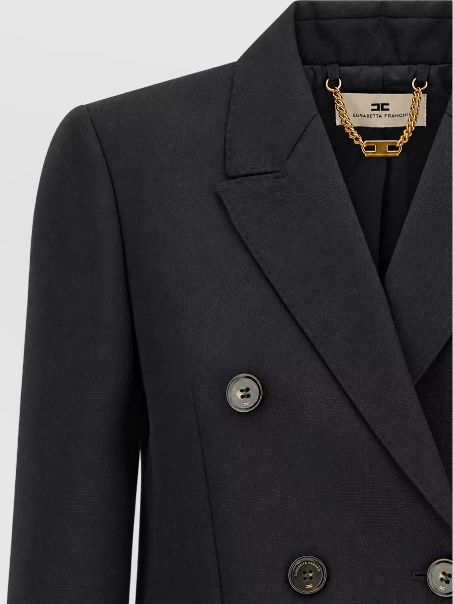 Elisabetta Franchi virgin wool double-breasted blazer
