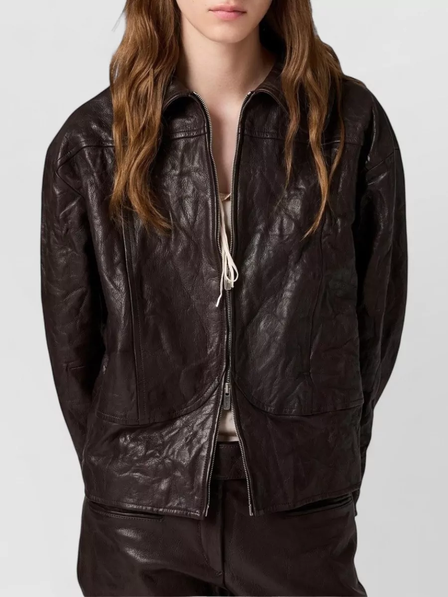 Miu Miu Leather Regular-Fit Blouson Jacket