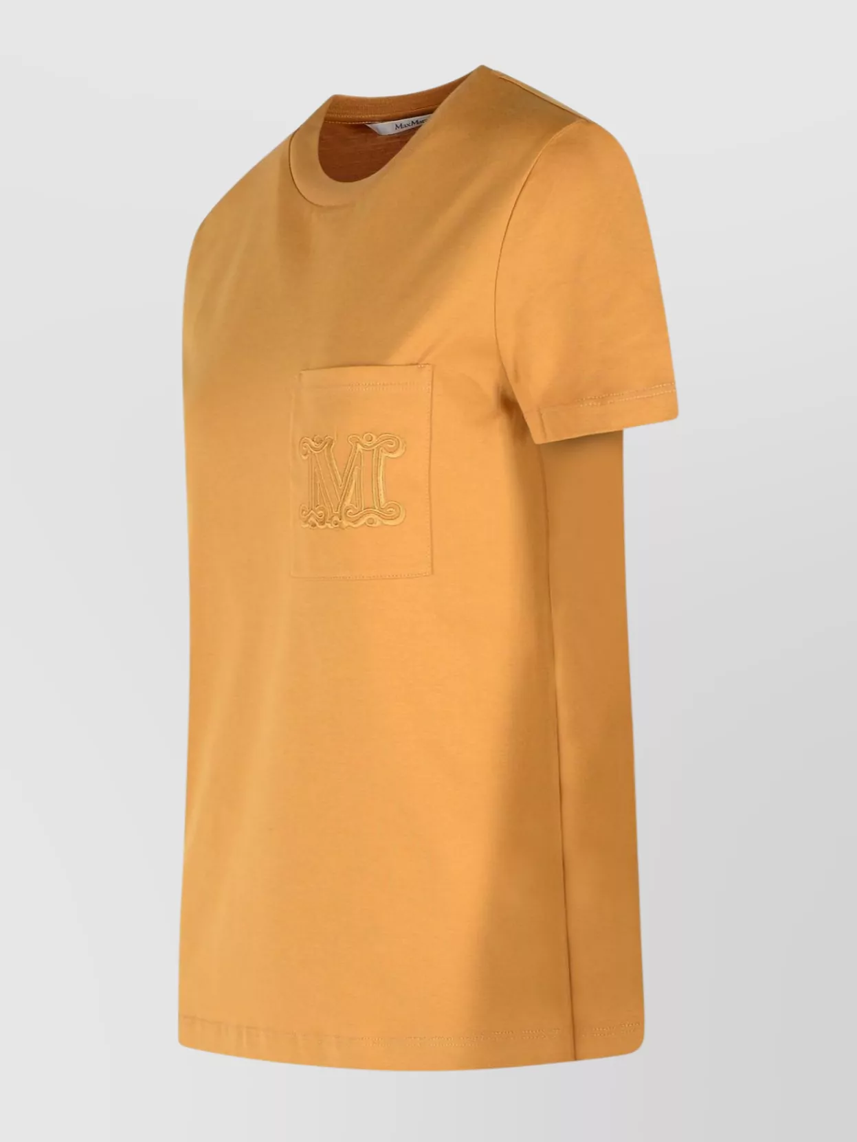 Max Mara Cotton T-Shirt With Chest Pocket Detail