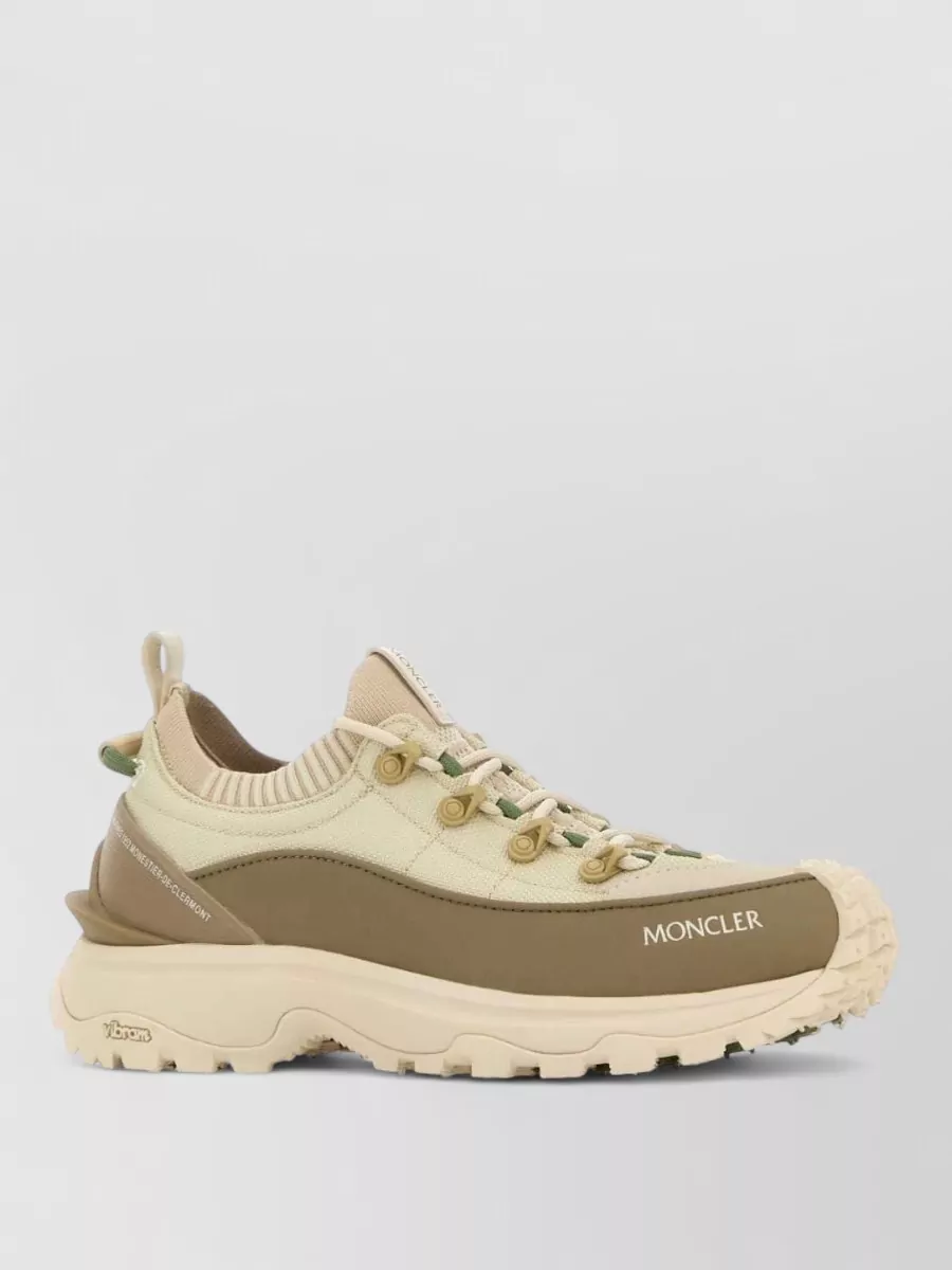 Moncler two-tone canvas low-top sneakers