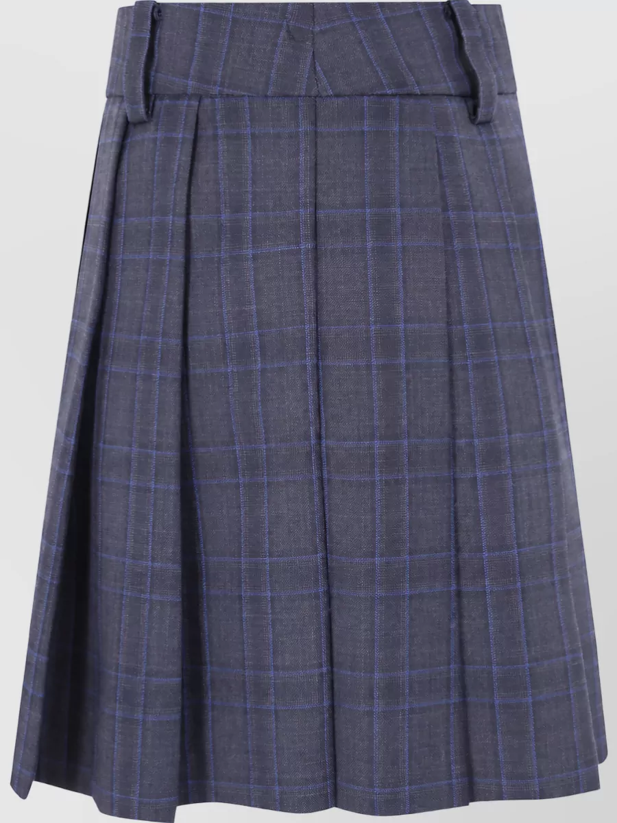 Dunst Checked Pleated Mini Skirt