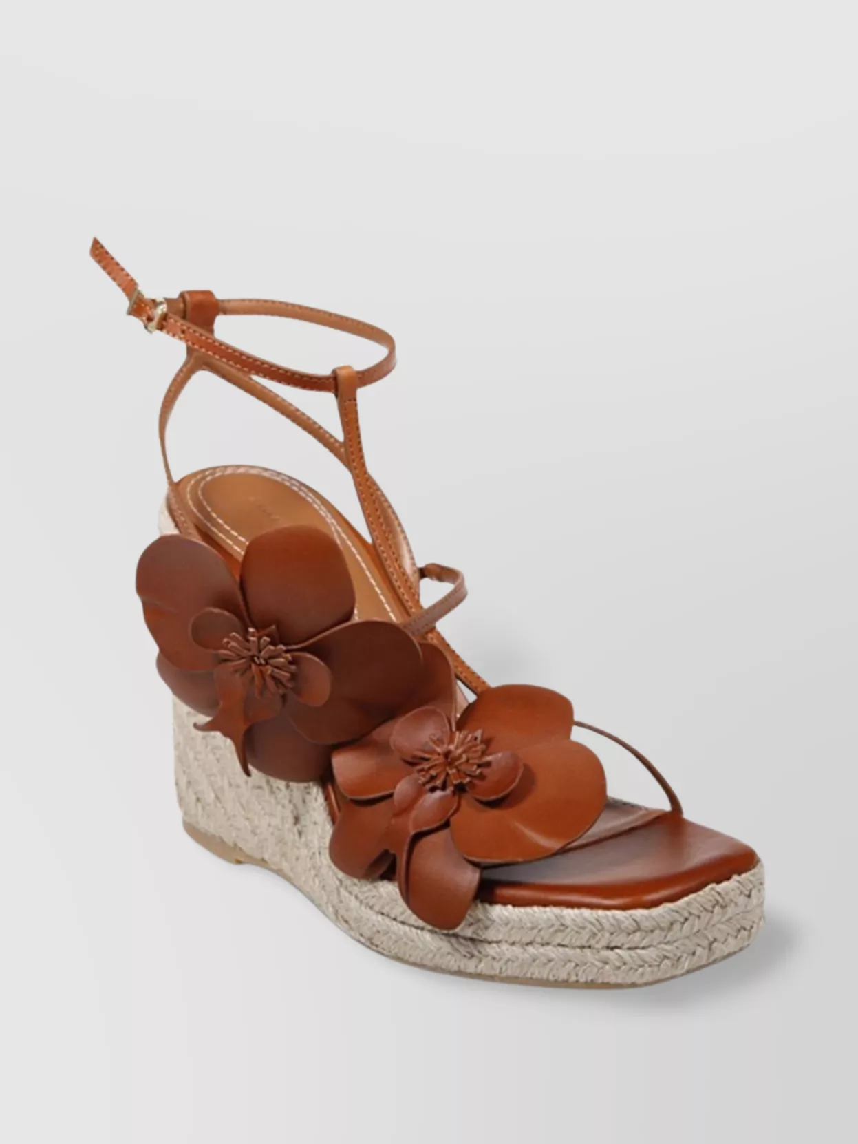 Zimmermann Heel Wedge Sandals Floral Embellishment