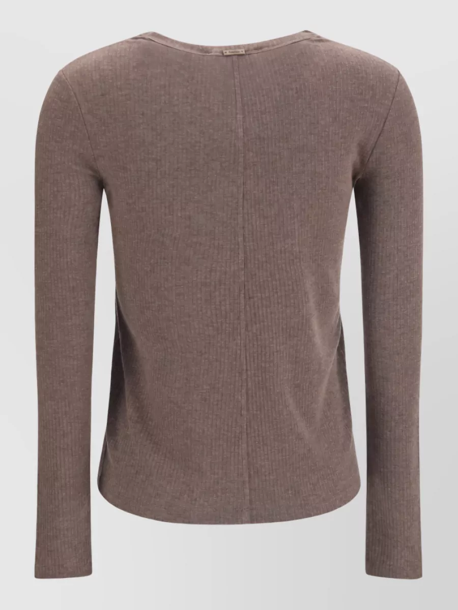 Max Mara Silk Ribbed Long-Sleeve Sweater