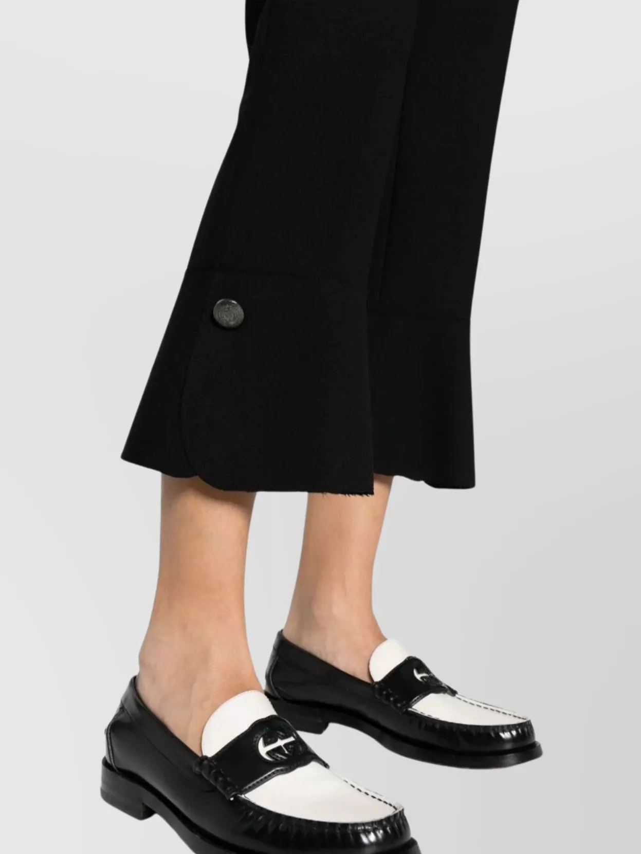 Msgm Flared Hem Tailored High-Waisted Trousers