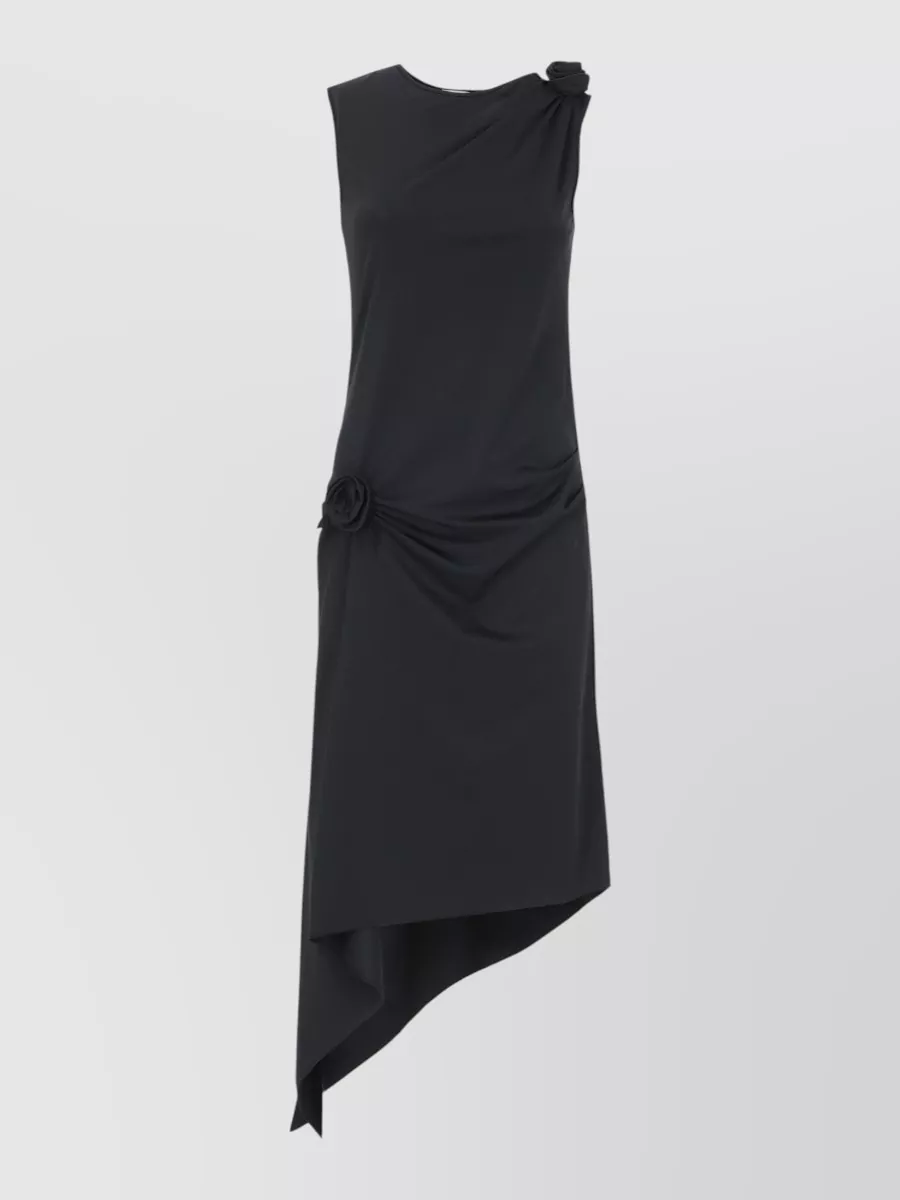 Coperni Asymmetric Sleeveless Midi Dress