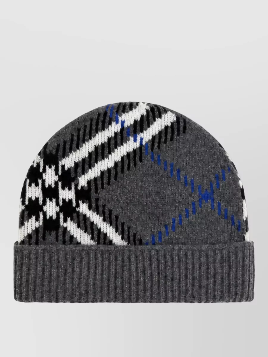 Burberry checked cashmere beanie