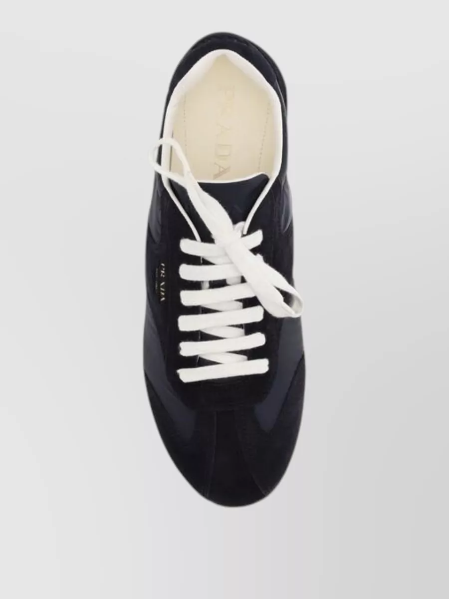 Prada Calf Leather Low-Top Sneakers