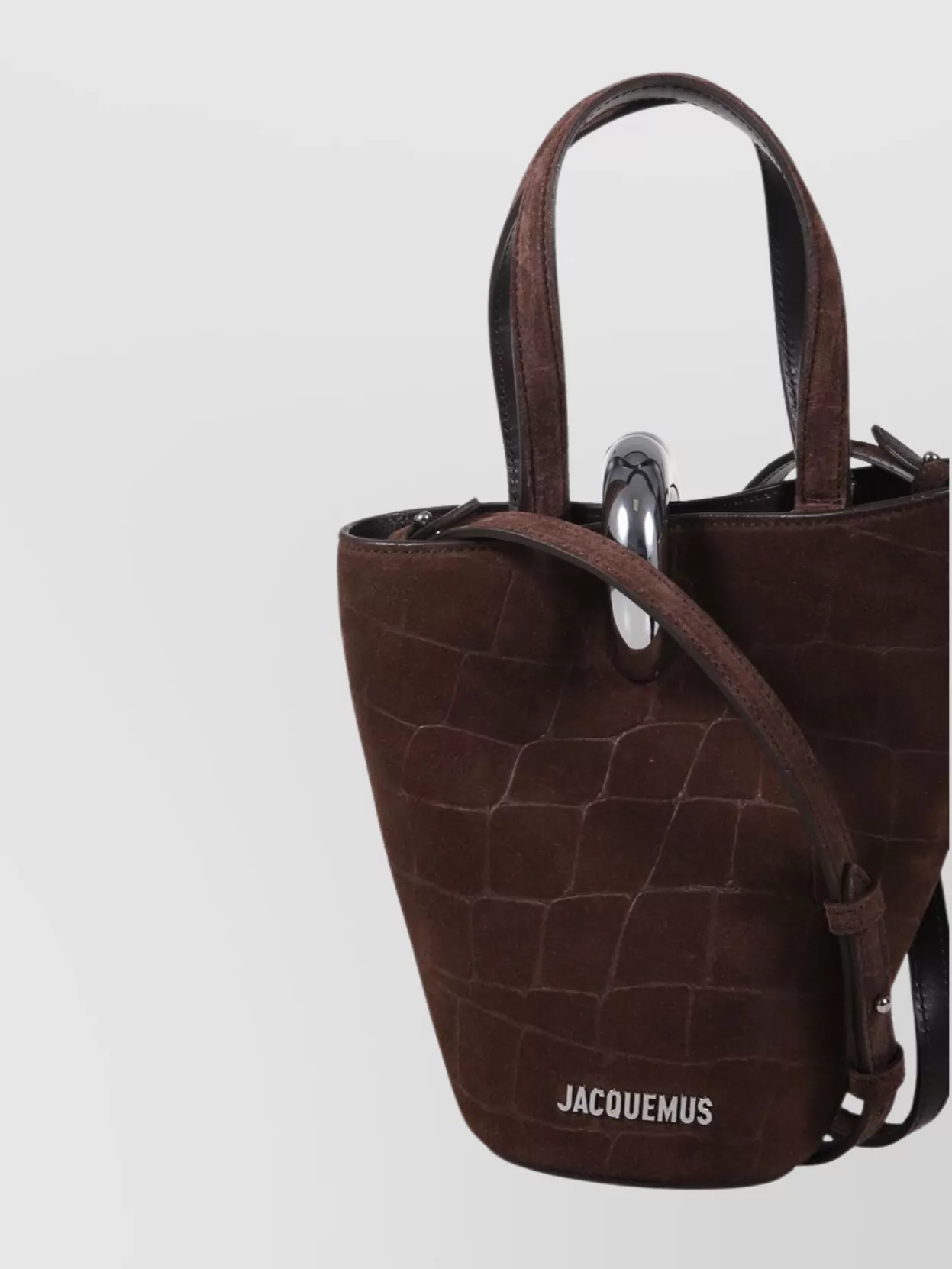 Jacquemus Crocodile Texture Shoulder Bag Top Handle