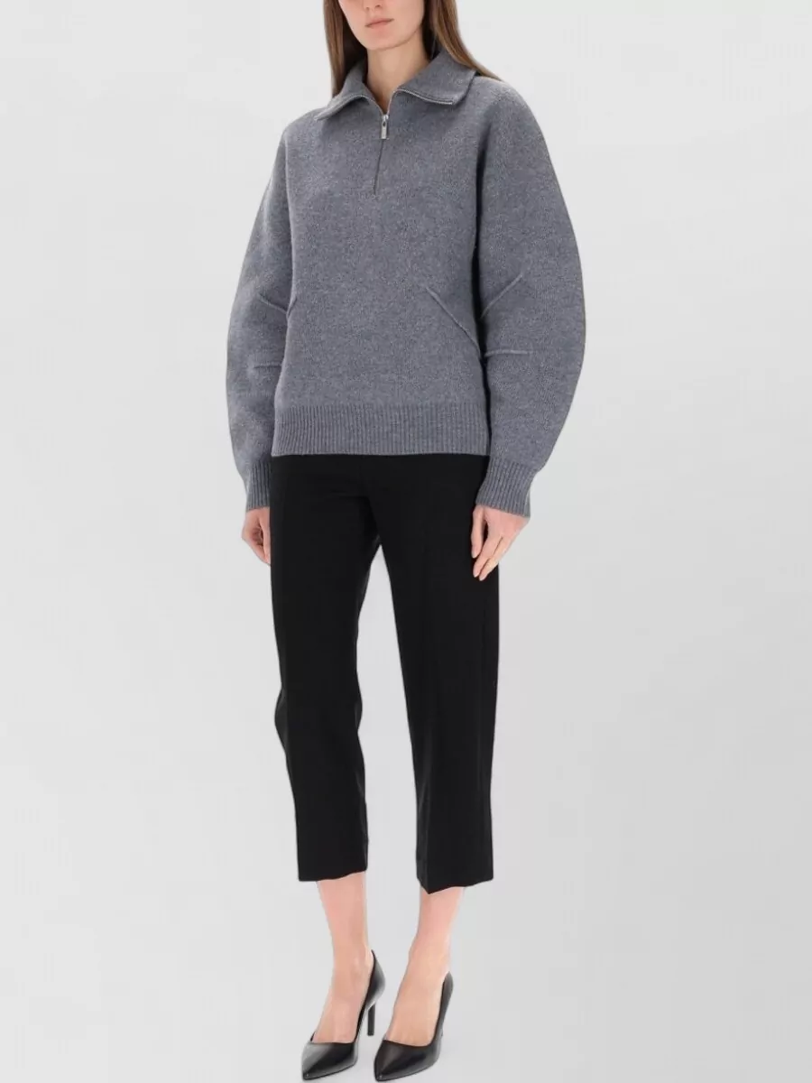 Helmut Lang merino wool zippered hoodie