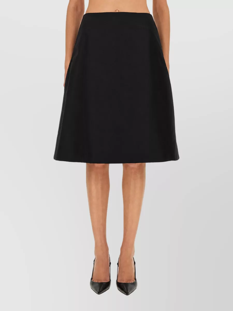 Alexander McQueen silk flared midi skirt