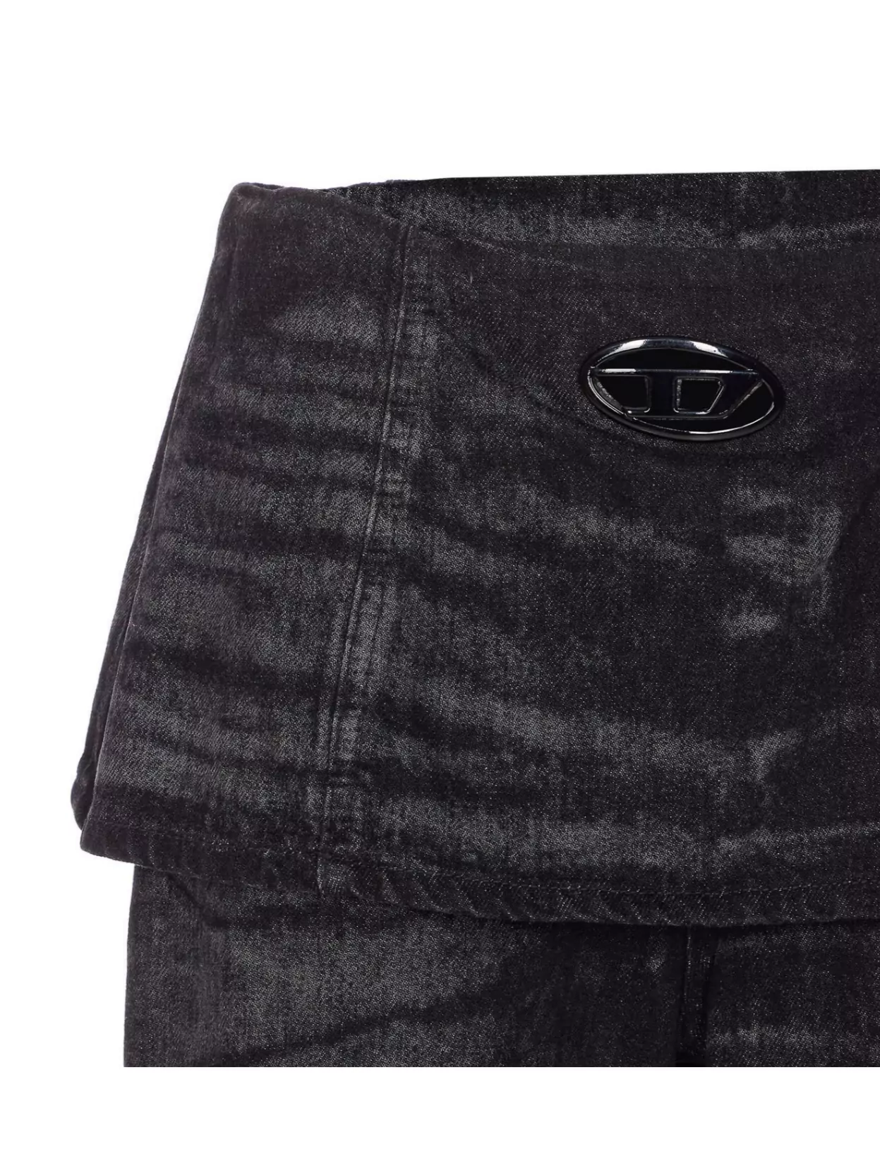 Diesel High Waist Flared Textured Trousers