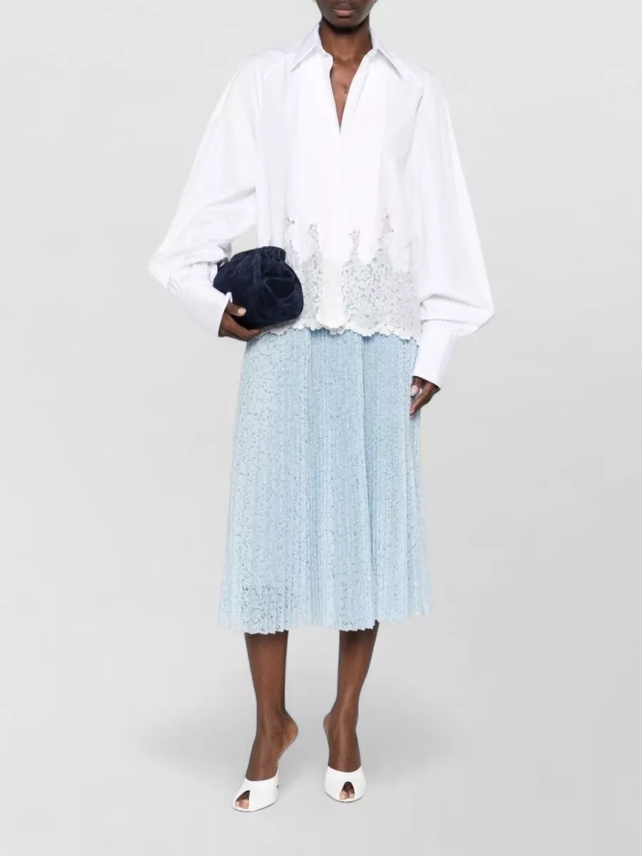 Ermanno Scervino Long Skirt Pleated Midi Lace Elastic