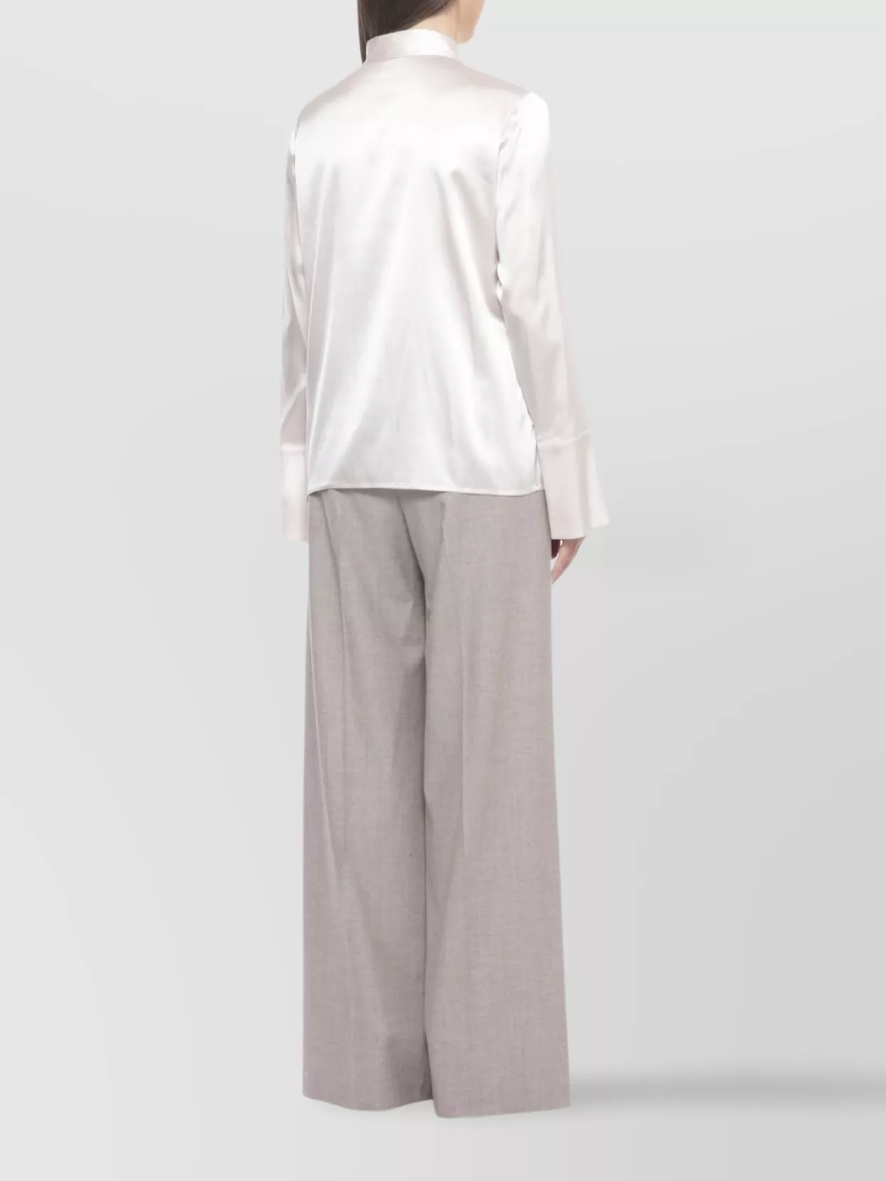 Peserico Long Sleeve Collared Silk Shirt