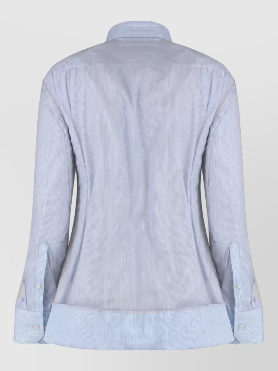 Maison Margiela Striped Gathered Cotton Shirt