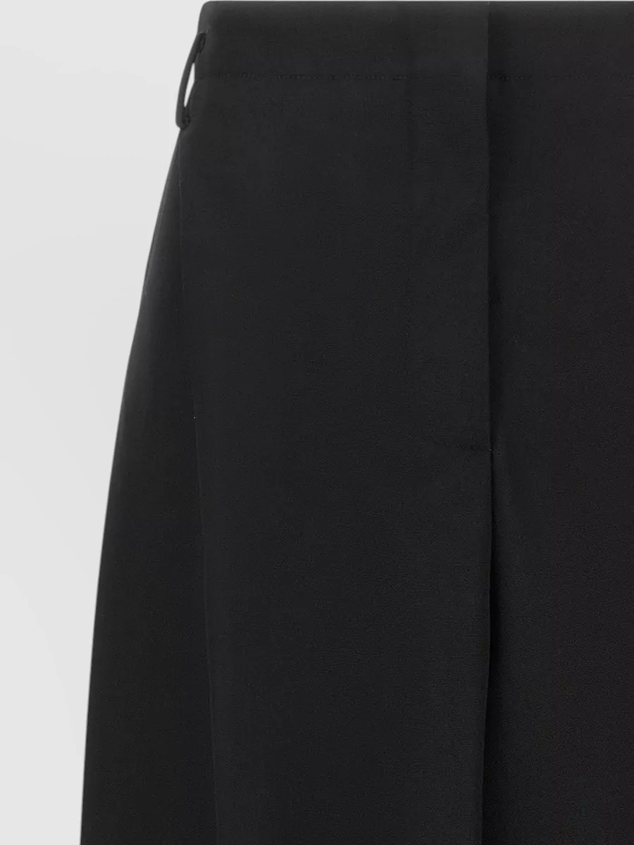 Jacquemus Virgin Wool Wide-Leg Cropped Suit Trousers