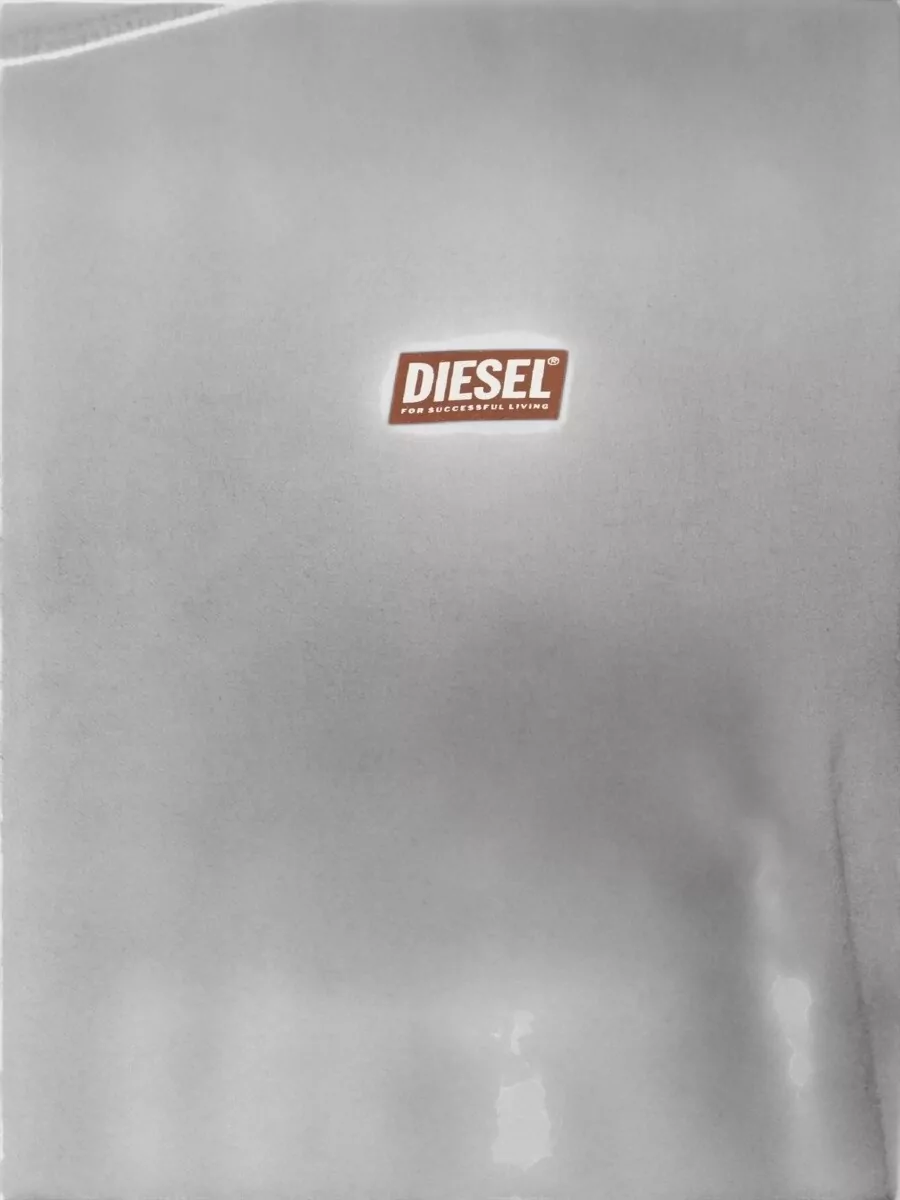 Diesel Cotton Logo Patch Crew Neck T-Shirt