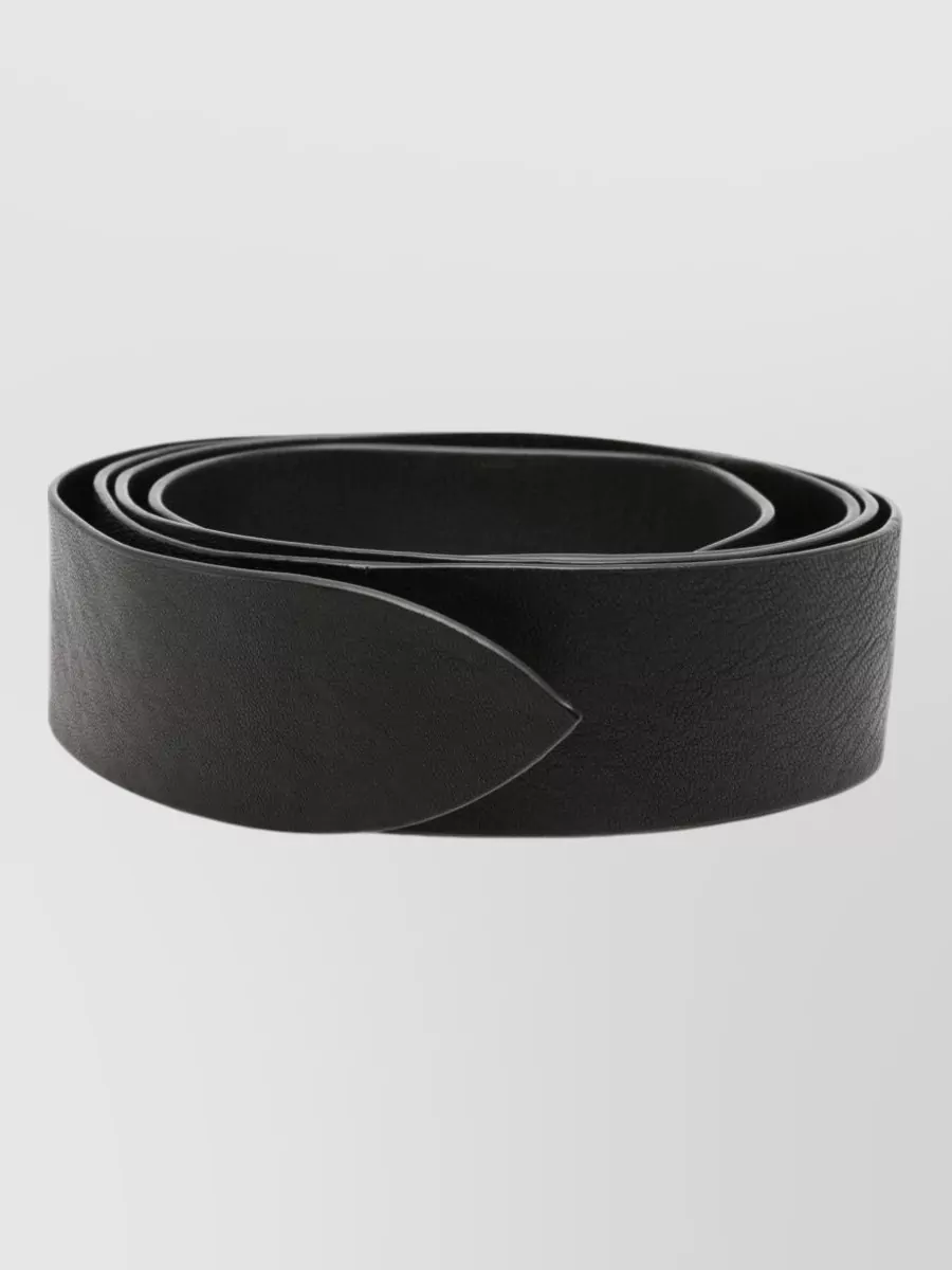 Cortana leather tie-fastening belt