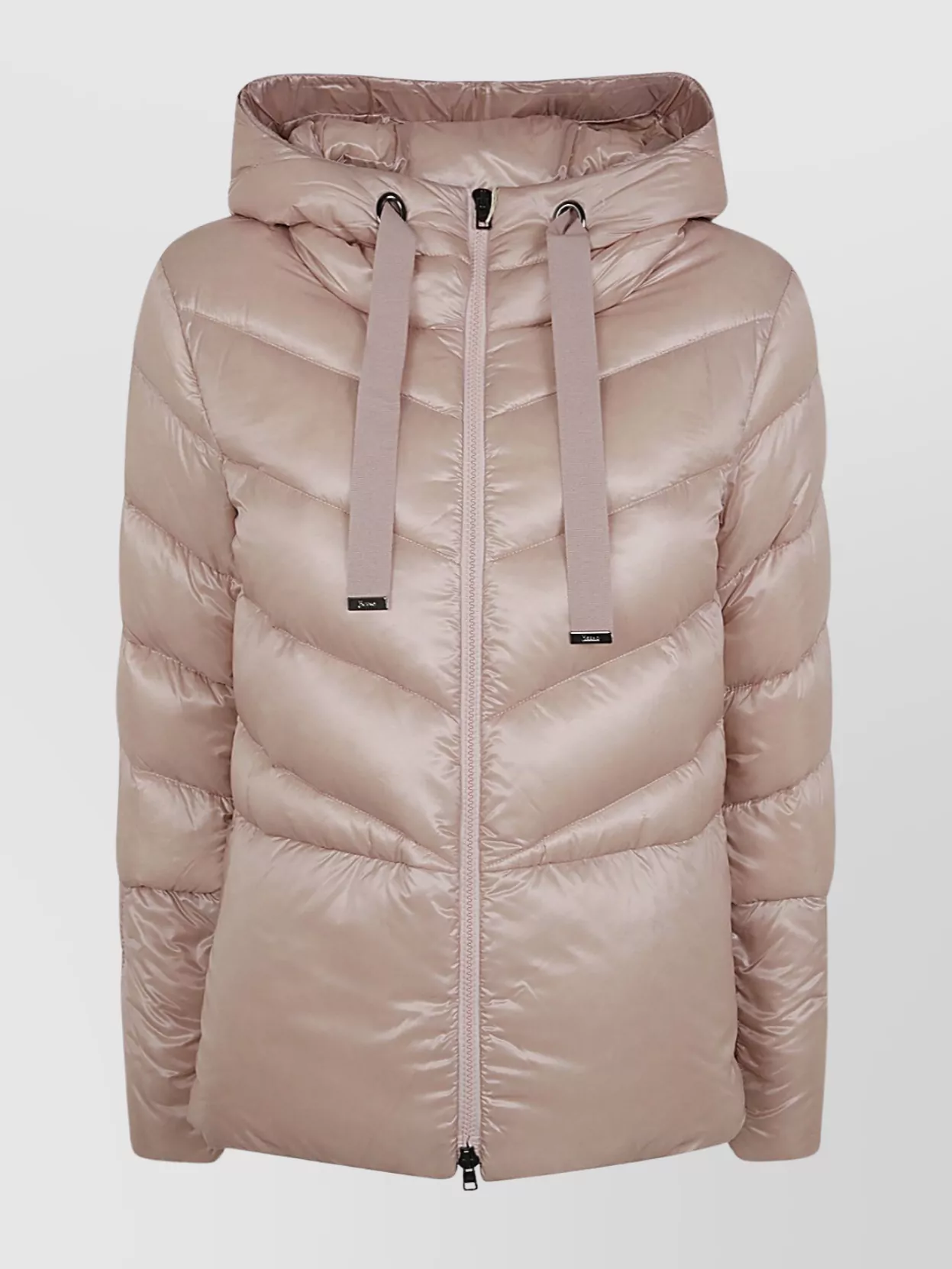 Herno Puffer Coat With Hood And Pockets In Pink