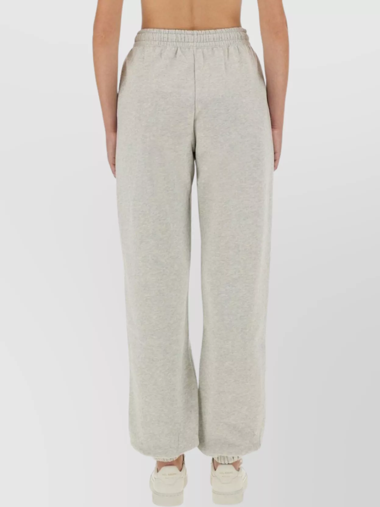 Rotate Birger Christensen Trousers With Elastic Waistband And Side Pockets In Gray