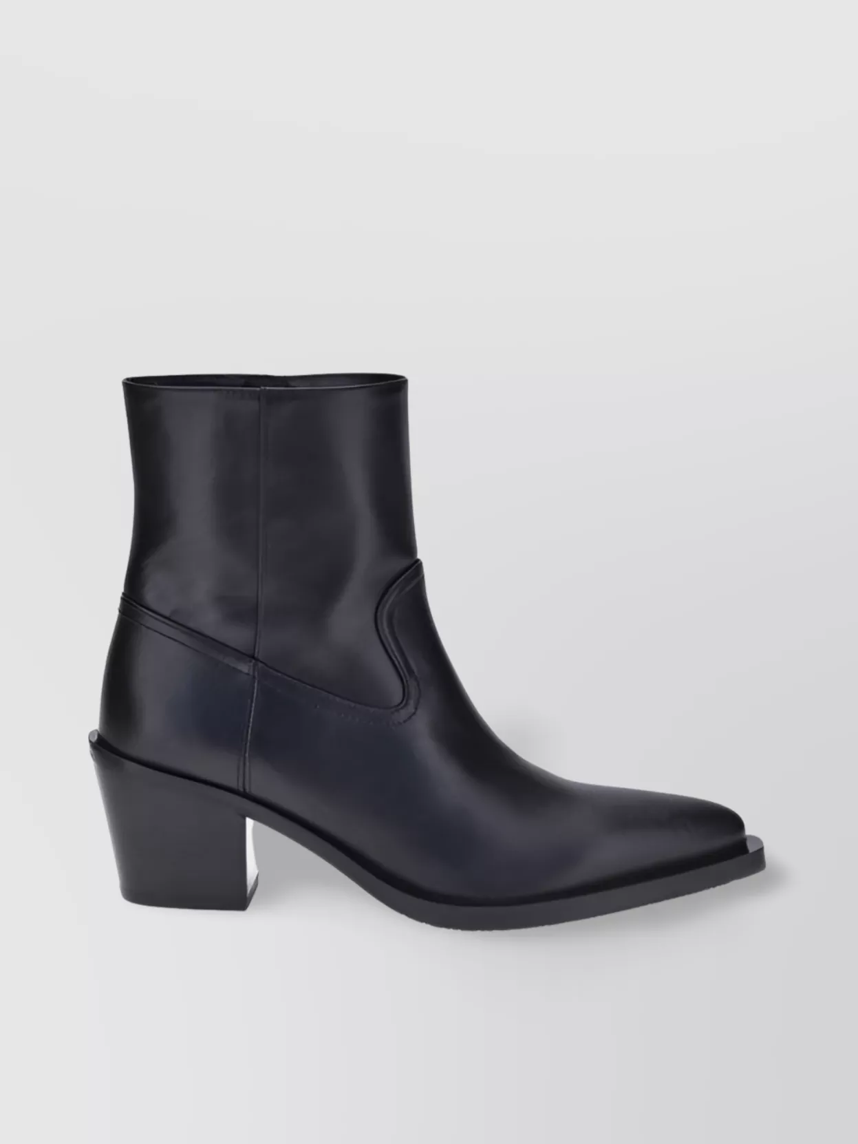Stuart Weitzman Modern Texan Pointed Block Heel Bootie