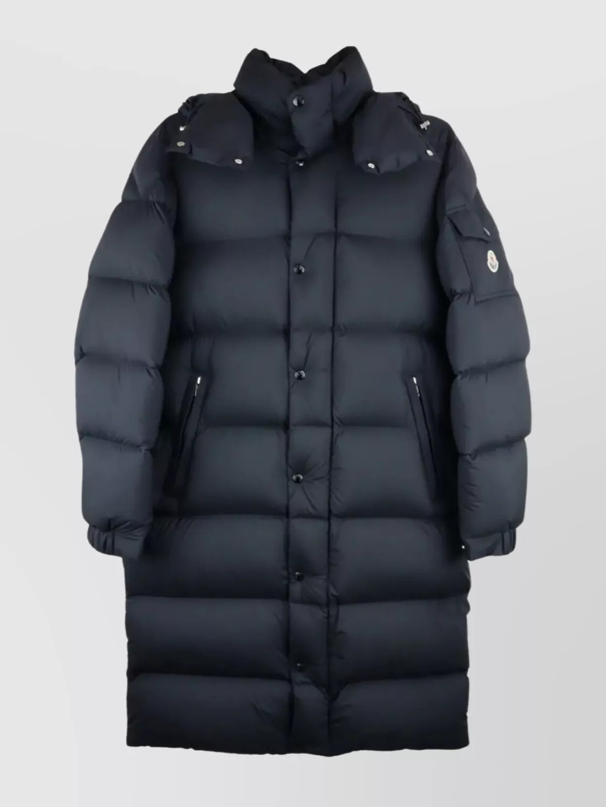 Moncler Long Hooded Quilted Parka Jacket