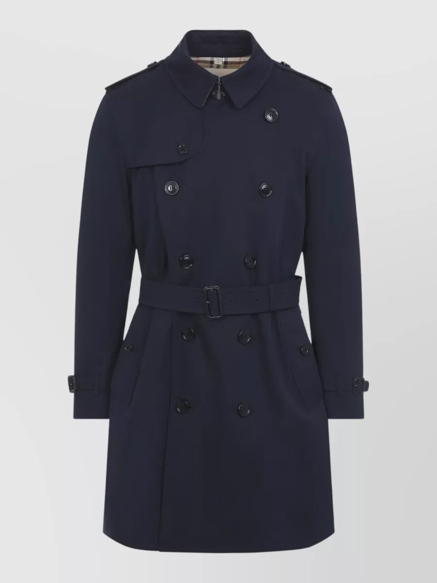 Burberry Cotton Double-Breasted Belted Trench Coat