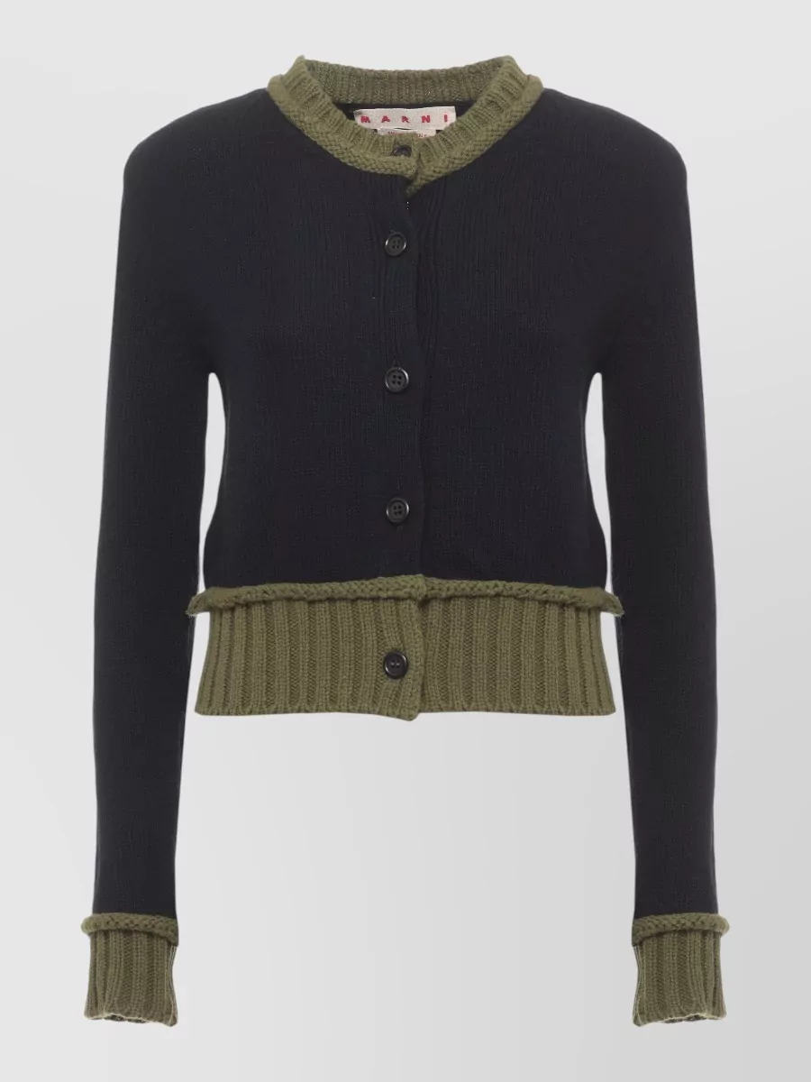 Marni Ribbed wool knit cardigan