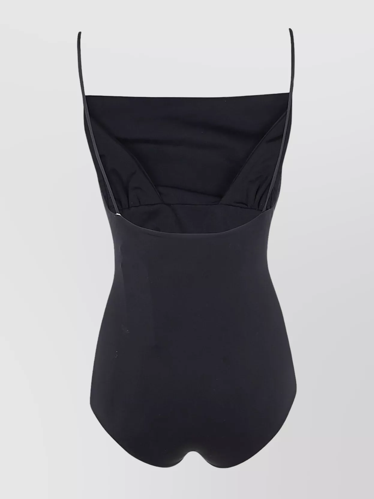 Magda Butrym Backless Scoop Neck Spaghetti Strap Swimsuit In Black