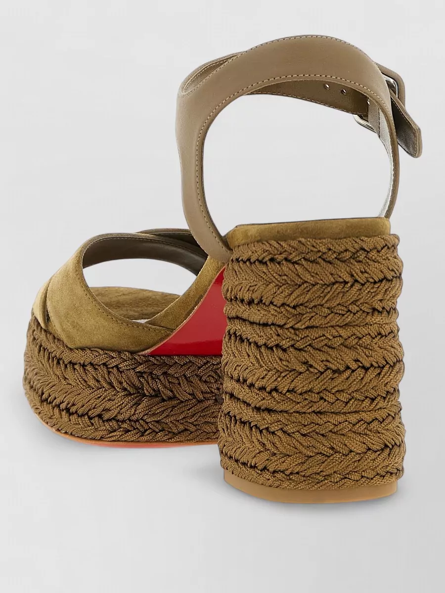 Christian Louboutin Leather Espadrille Sandals