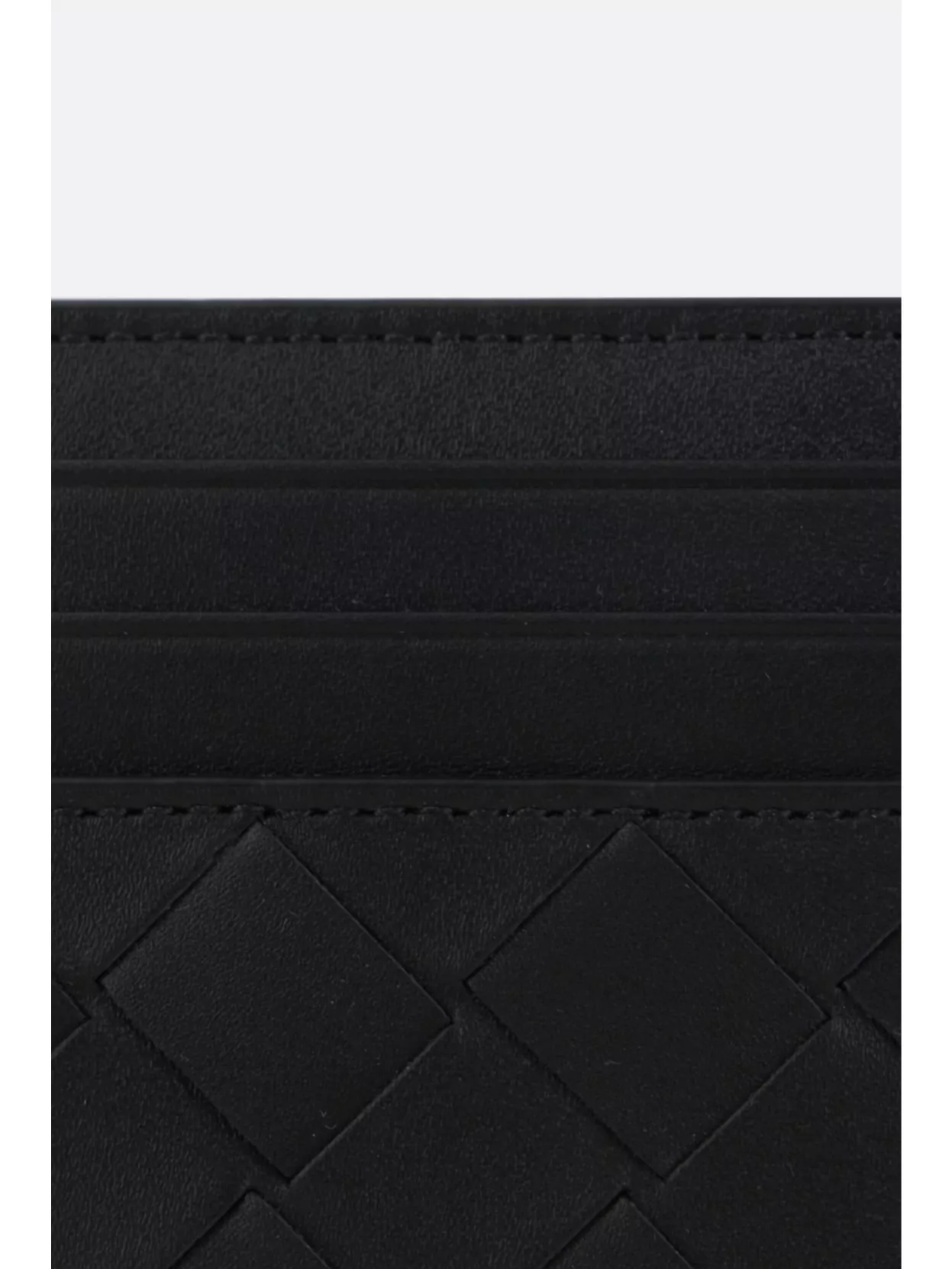 Bottega Veneta Textured Leather Card Holder Compact Design In Black