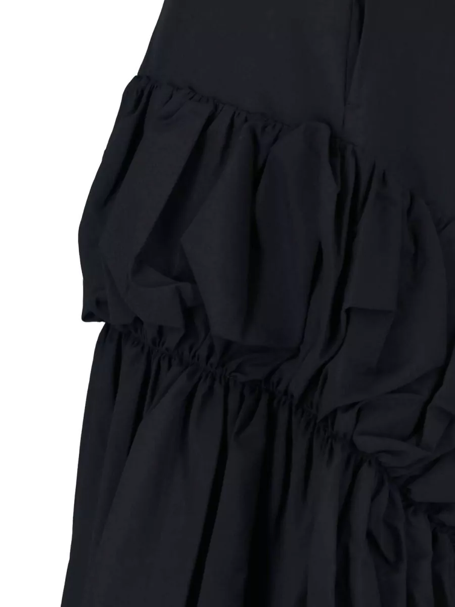 Comme Des Garçons Asymmetric Wool Midi Skirt