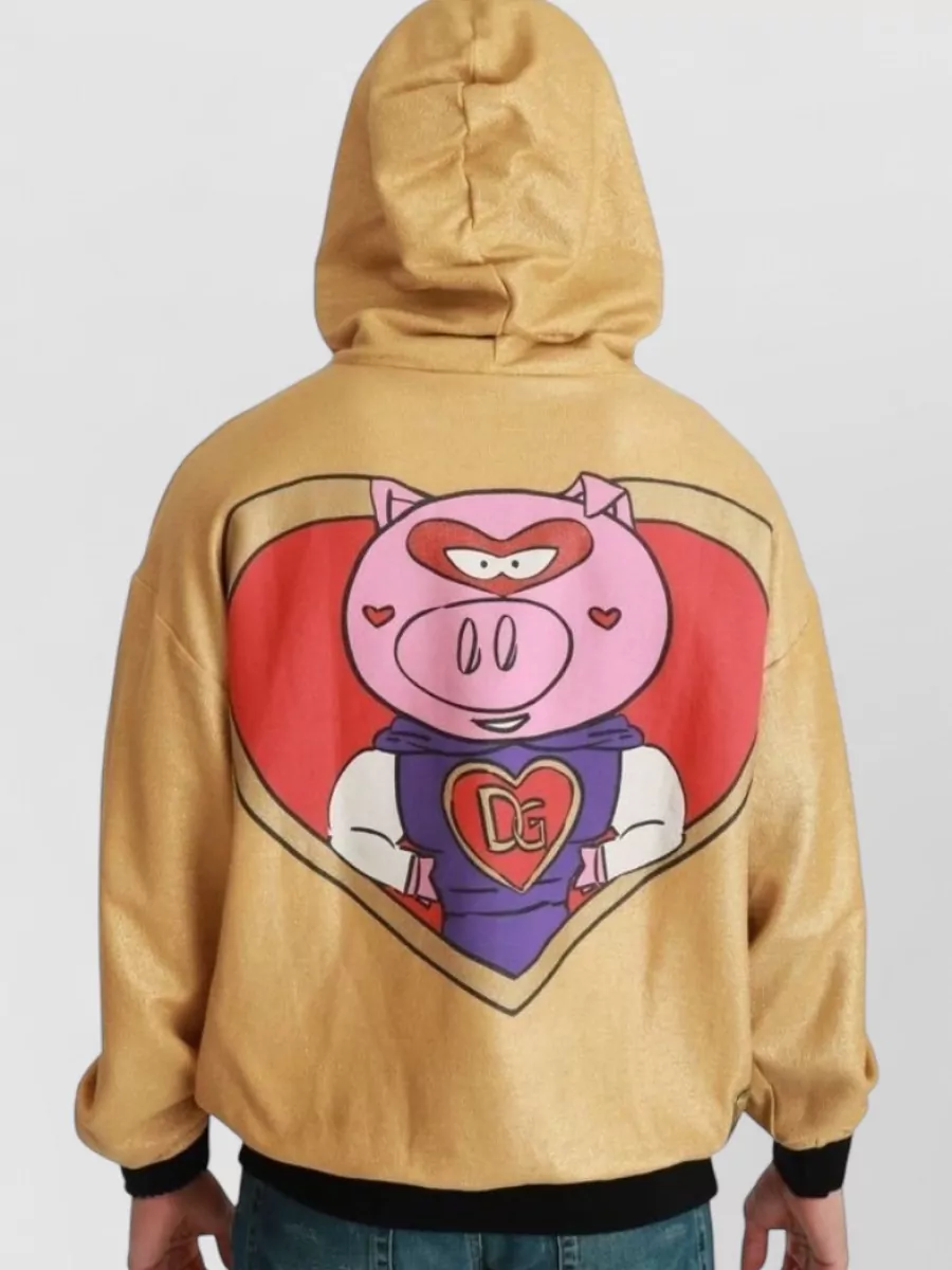 Dolce&Gabbana Printed Cotton Hooded Jacket