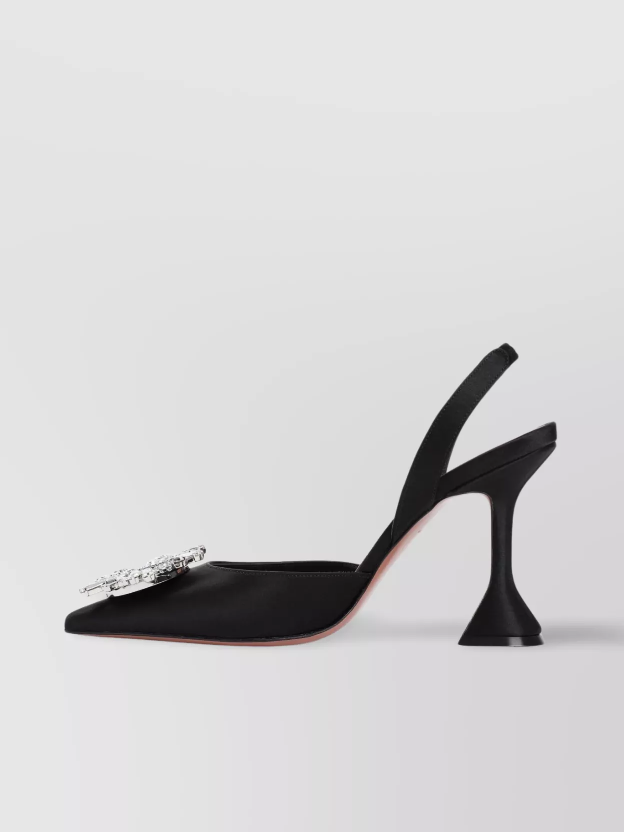 Amina Muaddi Women Begum Satin Slingback Pumps In Black