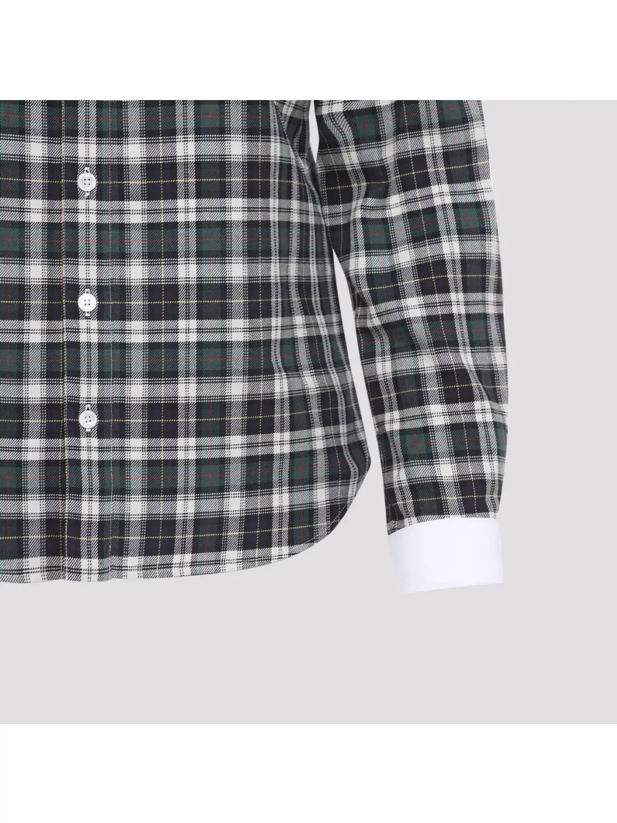 Celine Long Sleeve Checked Shirt Collared Neck