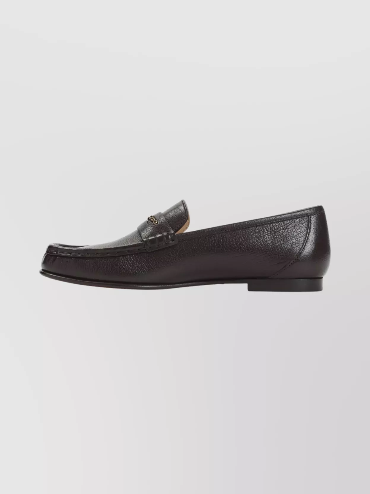 Chloé Round Toe Chain Detail Loafers