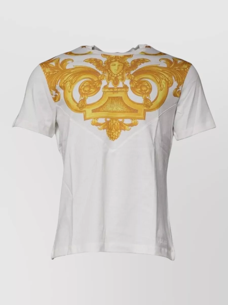 Versace cotton printed crew neck t-shirt