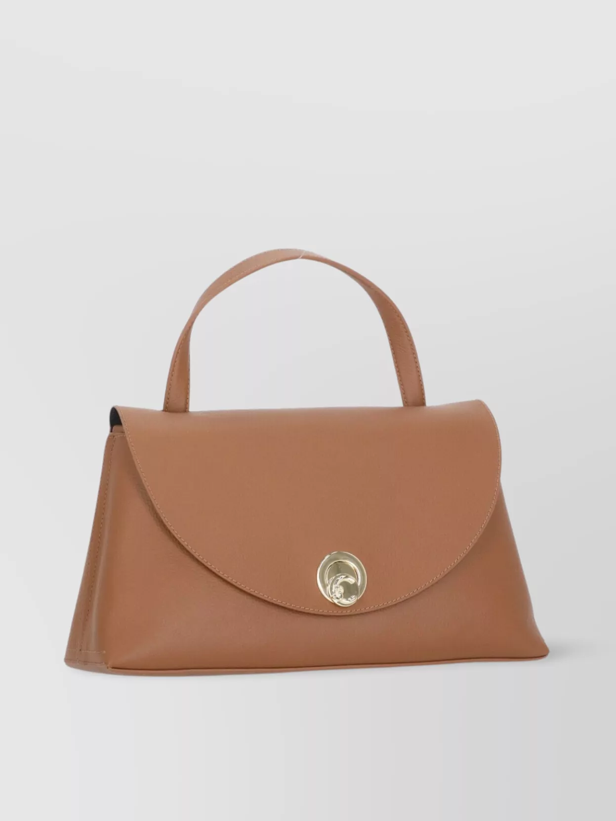 Coccinelle Curved Top Handbag With Circular Detail And Detachable Shoulder Strap