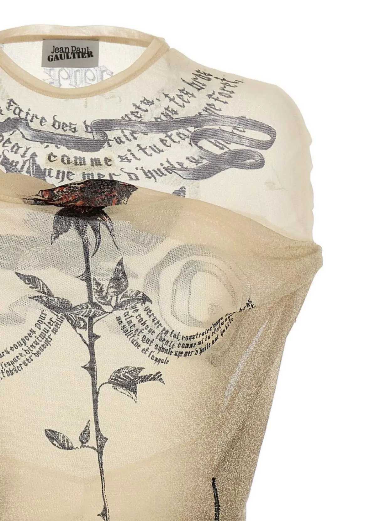Jean Paul Gaultier 'The Short Tattoo Rose And Bird' Dress