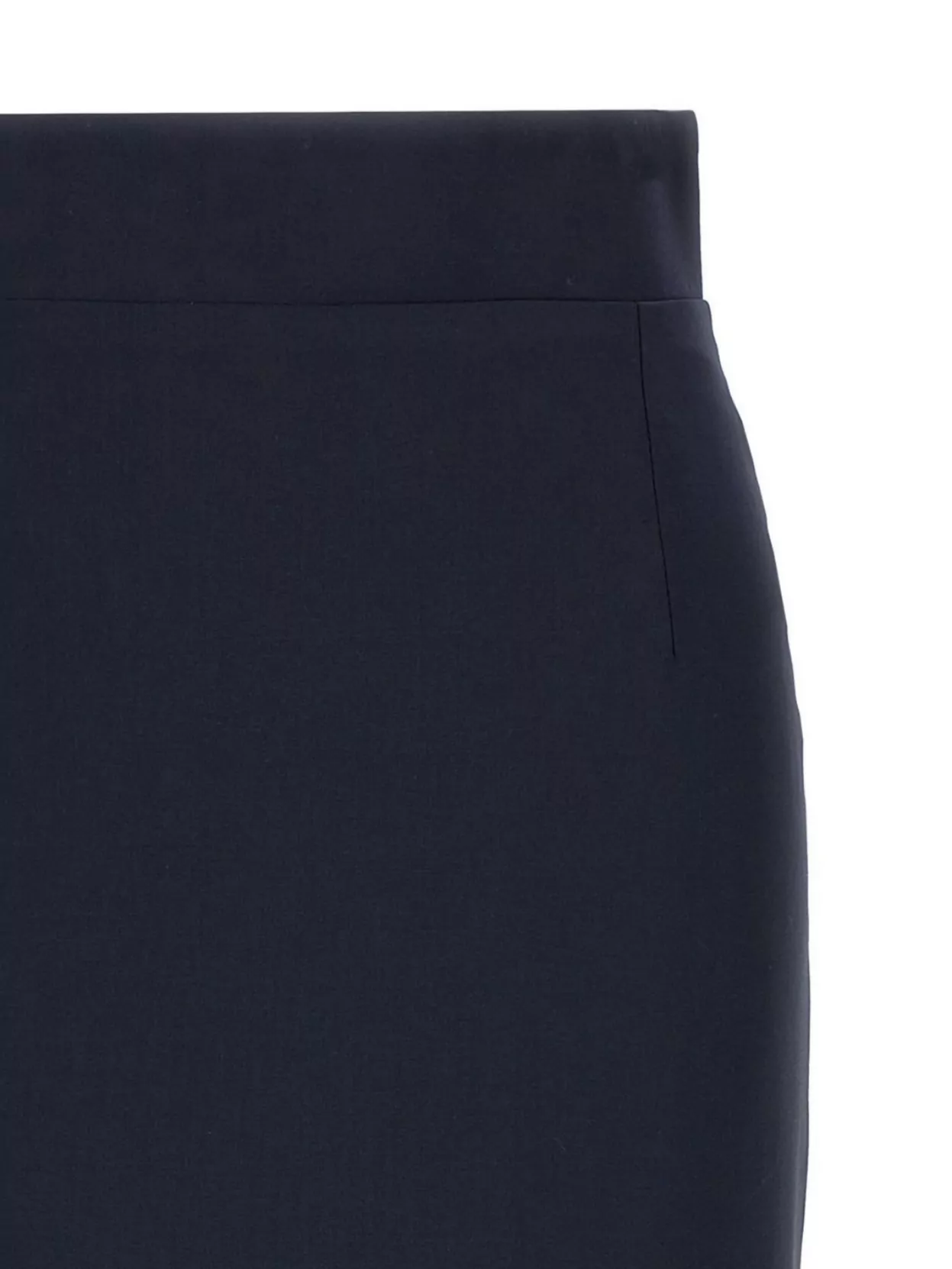 Tagliatore Wool Skirt With Back Slit And High-Waisted Design
