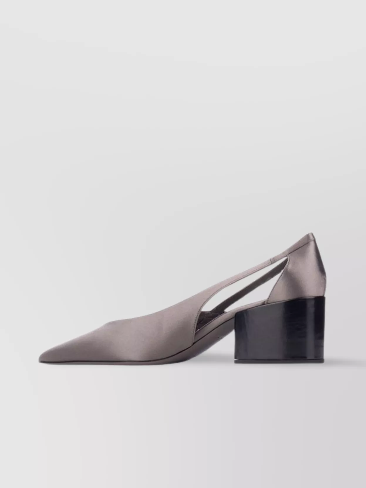 Prada Pointed Toe Block Heel Cut-out Pumps