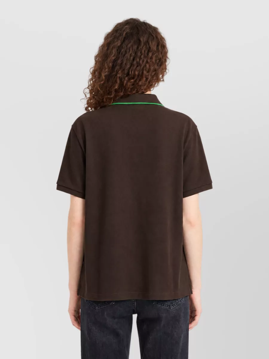 Loewe Cotton two-tone asymmetric relaxed-fit polo shirt