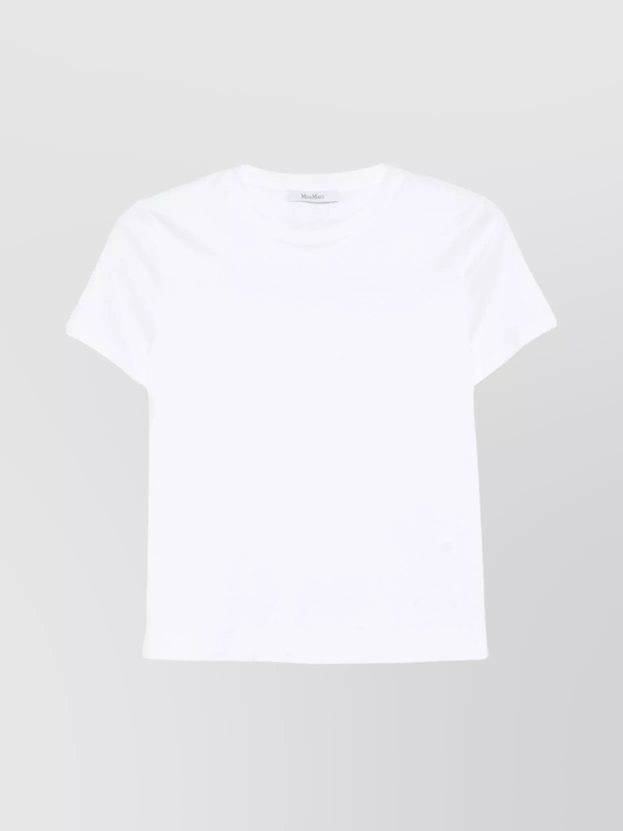 Max Mara Crew Neck Short Sleeves Casual Style Top In White