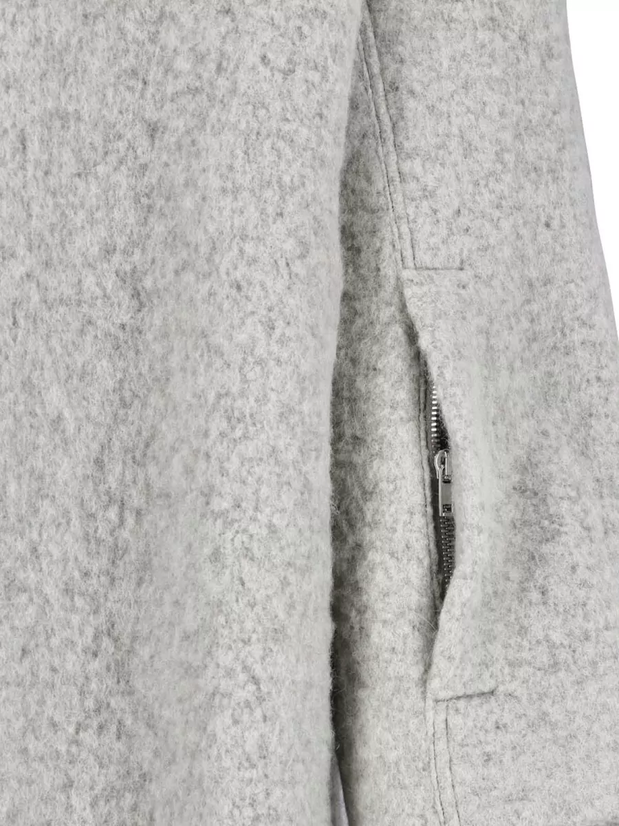 Rick Owens Alpaca Wool Single Breasted Coat