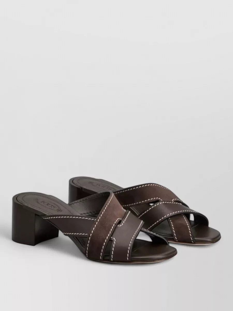 Tod's Leather Suede Sandals