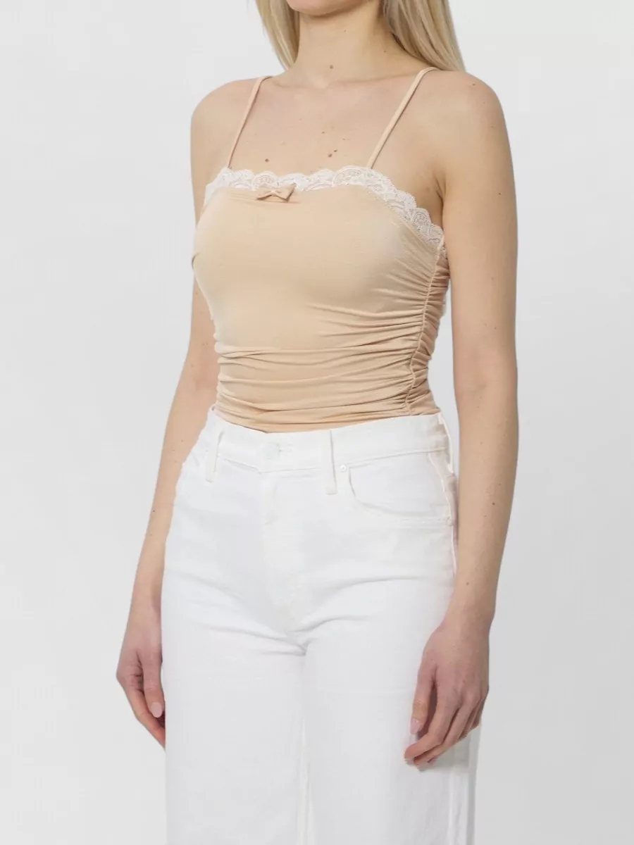 Chloé Ruched Lace Bodysuit